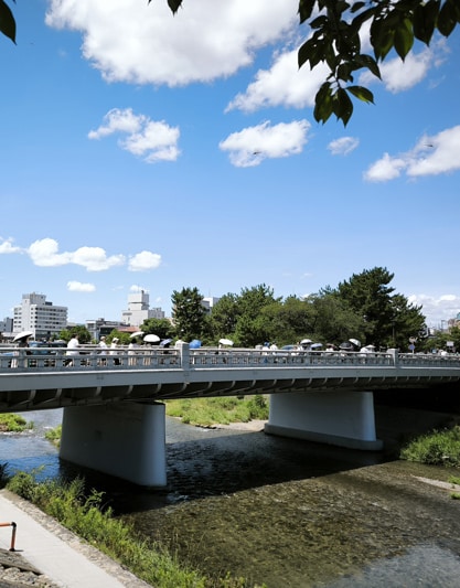 Pont Kamo-gawa à Kyoto
